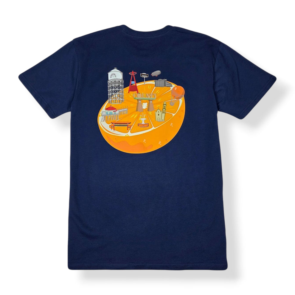 The County Project-Landmarks Tee: BLUE