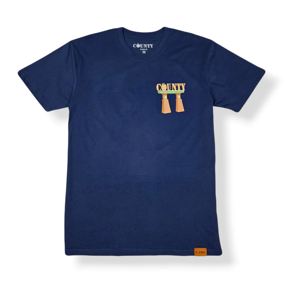 The County Project-Landmarks Tee: BLUE