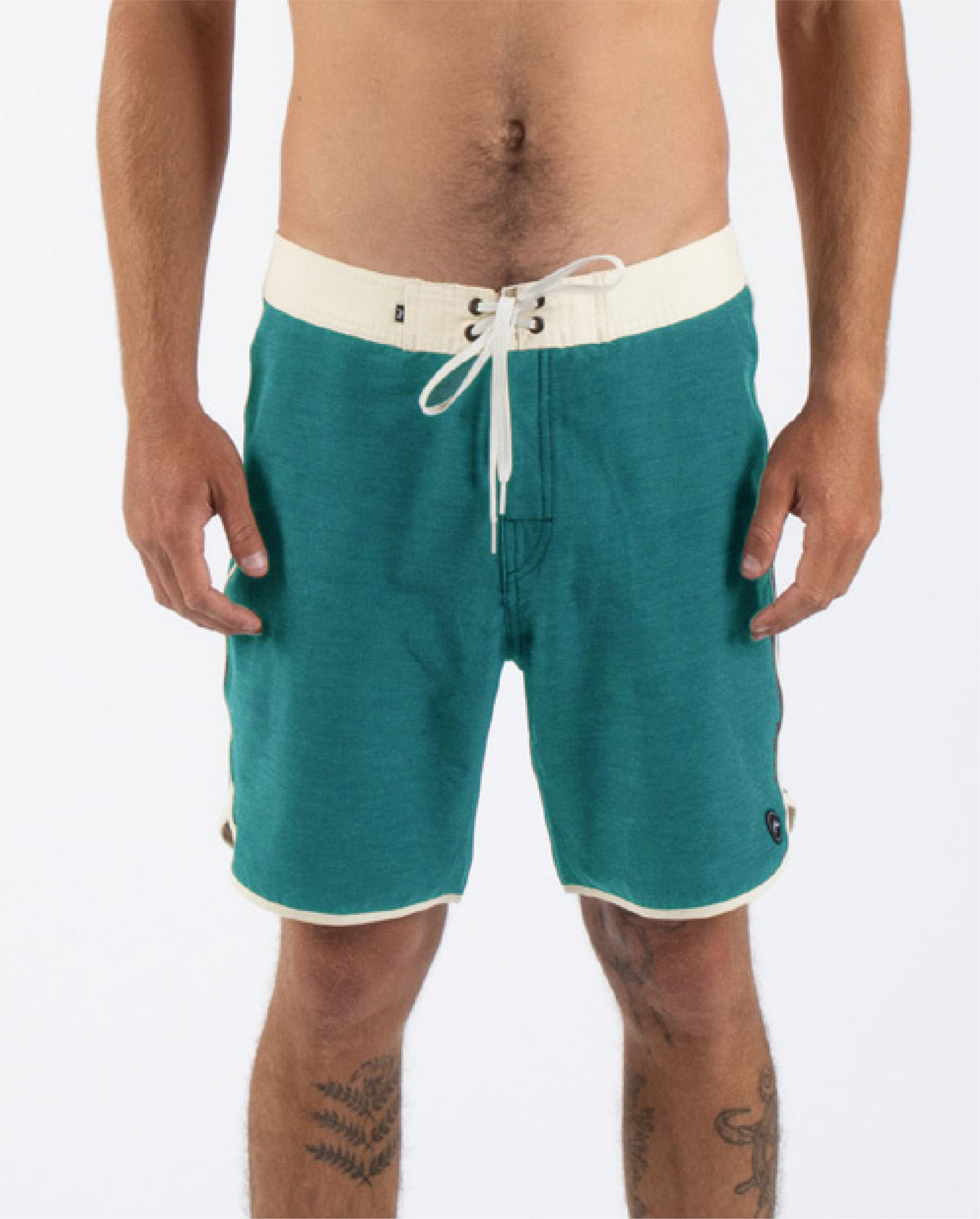 Rusty Base 18&quot; Scallop Fixed Waist Boardshorts