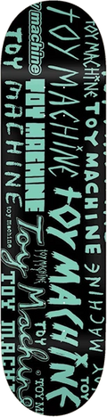 TOY MACHINE WORD MARKS SKATEBOARD DECK-8.25 BLACK
