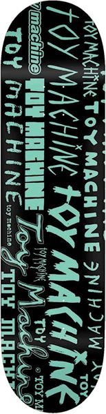 TOY MACHINE WORD MARKS SKATEBOARD DECK-8.25 BLACK