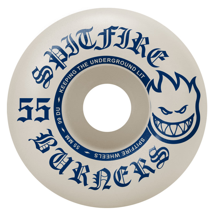 SPITFIRE 99DU BURNER WHITE / BLUE 55mm Skateboard wheel
