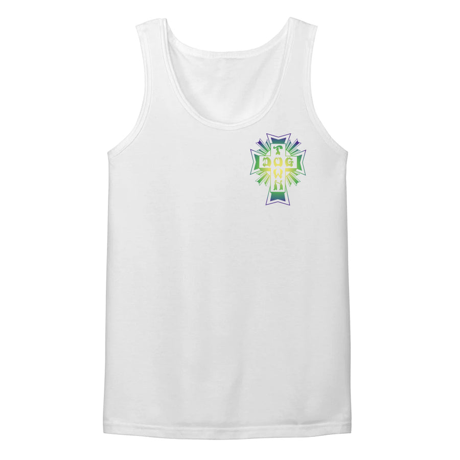 Dogtown Cross Logo Tank Top- White